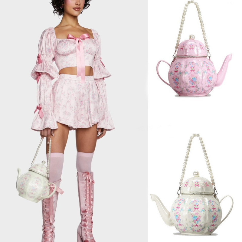 Pearl Chain Teapot Crossbody B - Luxury Bags On Sale ulasan dan harga