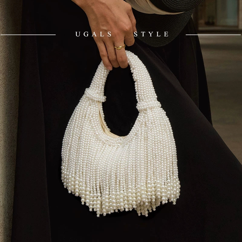 Design Handle Pearl Evening Cl - Luxury Bags On Sale ulasan dan harga