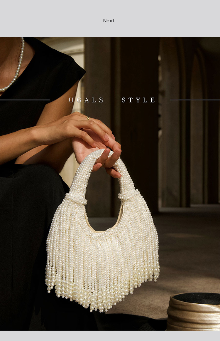 Design Handle Pearl Evening Cl - Luxury Bags On Sale ulasan dan harga